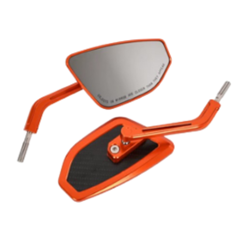 H-D Mirrors Rear View Performance Style Carbon Slim [Orange]